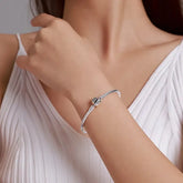 Snake Chain Bangle Silver Bracelet